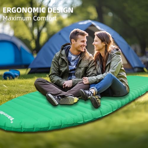 Ultralight Sleeping Pad for Camping, 74.8"x23.2" Camping Mat with Pump Sack Inflatable Sleeping Pads Compact for Camping B...