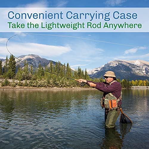 Fly Fishing Rod and Reel Combo - Including Carrying Case, Flies, and Fishing Line - Charter Series Gear and Accessories by...