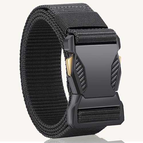 Tactical Nylon Belt for Men, Men Casual Belt for Hiking Rigger Work - Quick Release Outdoor Use