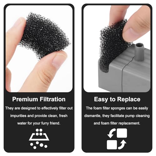 30pcs Pet Fountain Replacement Filter, Cat Drink Water Filter Replace Foam Filter Pet Fountain Foam Filter Compatible with...