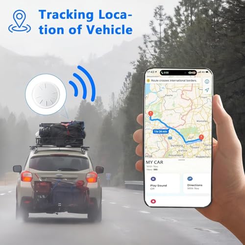GPS Tracker for Vehicles,Mini Hidden Car Tracker with Magnetic Case,No Monthly Fee Real Time GPS Car Tracker Works with Ap...