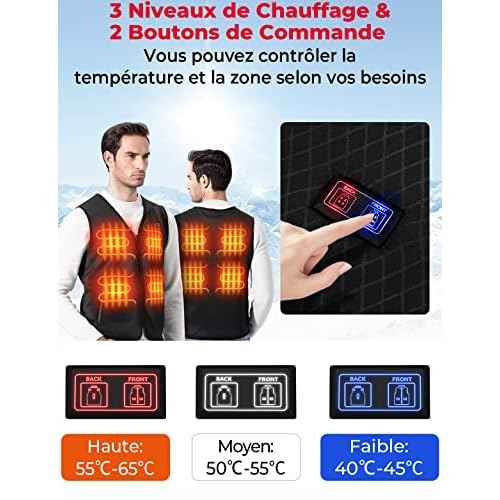 KEMIMOTO Heated Vest for Men, Electric Warming Vest for Hunting & Winter Sports (Battery Not Included)