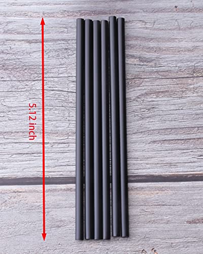 Sowaka 100 Pcs Plastic Straws Disposable Black Hot Drinking Coffee Stirrers for Chocolate Tea Cup Cocktail Party Supplies ...