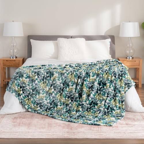Berkshire Blanket-Classic Heavyweight Soft Printed VelvetLoft® Plush Warm Blanket, Twin Size Soft Fuzzy Blanket for Couch ...