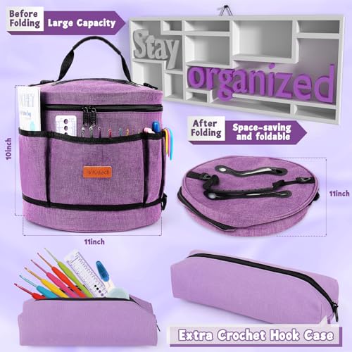 Katech Crochet Kit for Beginners, Beginner Crochet Kit for Adults-Crochet Kits Includes Crochet Hooks Knitting Bag Crochet...