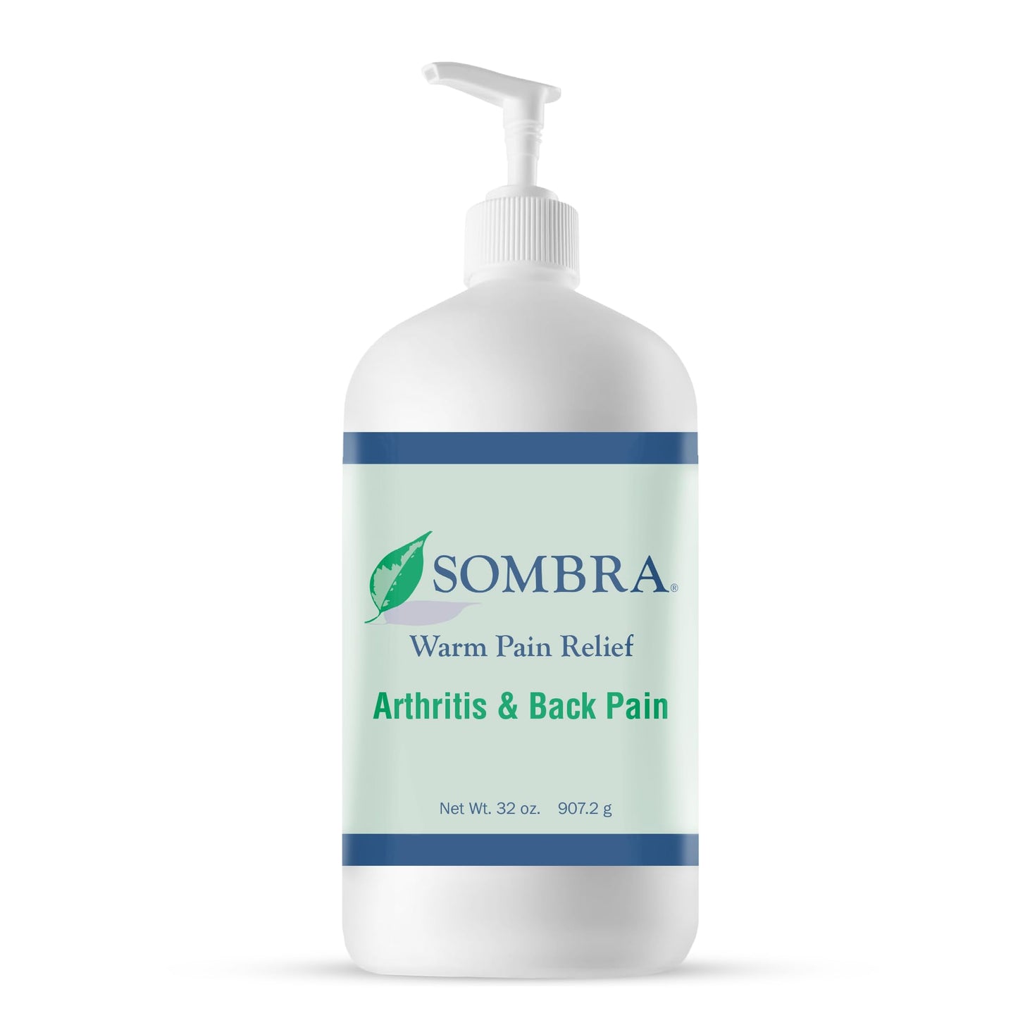 Sombra Warm Pain Relief Gel, Warm Relief for Arthritis and Chronic Pain Pre-Workout Muscle Rub Vegan Formula Free of Artificial Fragrances, Dyes, NSAIDs, Wax, Petroleum, Alcohol, 32oz Pump