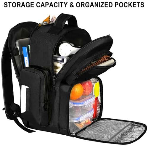 MATEIN Lunch Backpack for Men Work, 15.6 Inch Tactical Backpack with Lunch Compartment, Large Laptop Backpacks with Insula...