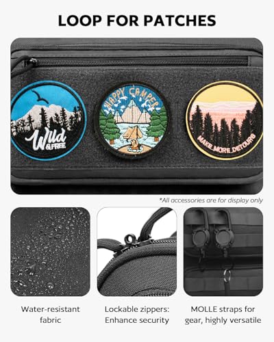 Rolling Tactical Laptop Backpack, Underseat Travel Backpack with Wheels, 16 Inch Wheeled Military Computer Backpack for Me...