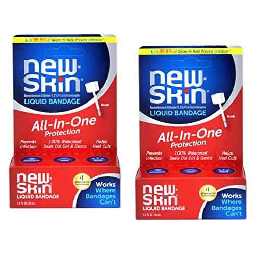 New-Skin Liquid Bandage, Waterproof Bandage for Scrapes and Minor Cuts, 1 fl oz (Pack of 2)