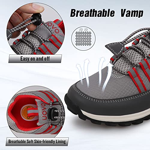 UOVO Boys Sneakers - Boys Hiking Tennis Running Shoes - Kids Waterproof Athletic Outdoor Sneakers - Non-Slip Comfortable (...