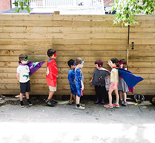 Kids Capes Set and Wristbands Kids Costumes Halloween Christmas Cosplay Dress Up for Boys Girls