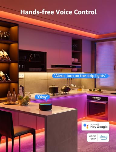 Lepro SE1 AI Smart LED Strip Lights - 49.2ft RGB Color Changing Light Strips with APP Control, AI Generated Lighting, Musi...