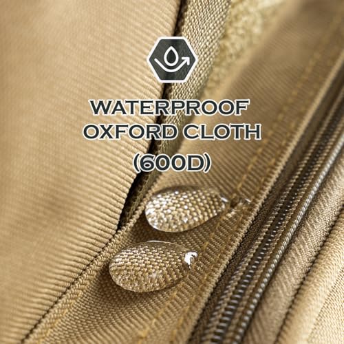 Ghosthorn Fishing Tackle Bag with Rod Holder Saltwater & Freshwater Resistant Large Tackle Box Bag - Adjustable Padded Sho...