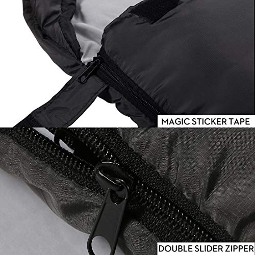 3-4 Season Sleeping Bag for Adults & Kids, Lightweight Warm Cold Weather Camping Bag with Waterproof Compression Sack – Po...