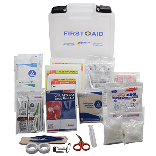 MFASCO 200 Piece All-Purpose First Aid Kit - Home and General Emergency Essentials - Plastic Box with Slide Locks - Ideal ...