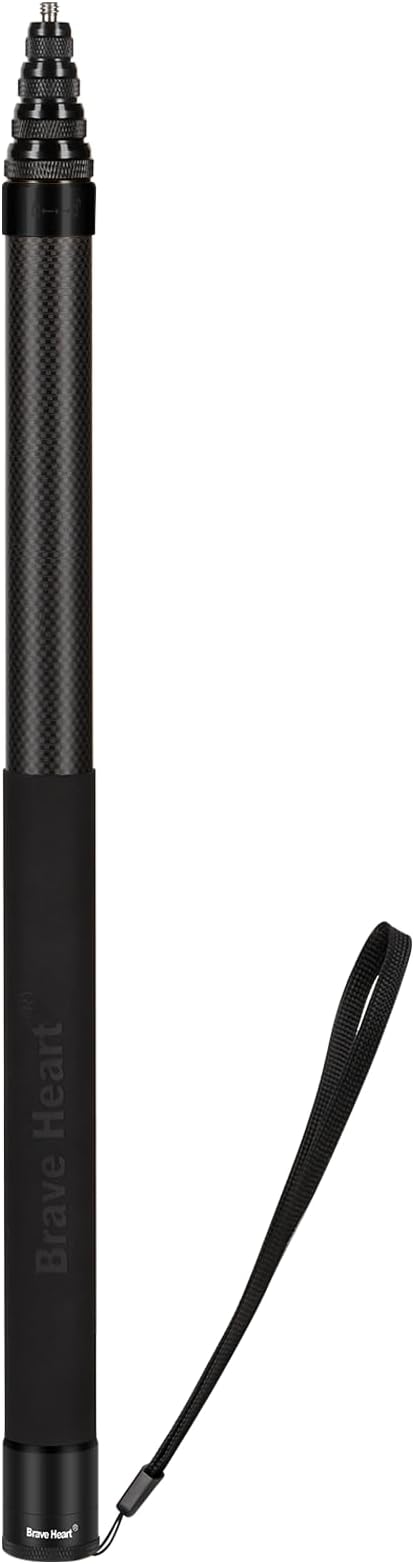 kezhi Ultra Long 3m/118 Inch Extension Pole Carbon Fiber Invisible Selfie Stick for Insta360 X5 X4 Insta 360 X5 X4 X3 X X2...