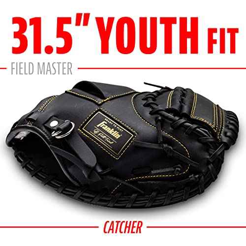 Franklin Sports Field Master Baseball + Softball Glove - Field Master Adult + Youth Baseball + Softball Mitt - Men's + Women's Gloves - Right Hand Throw