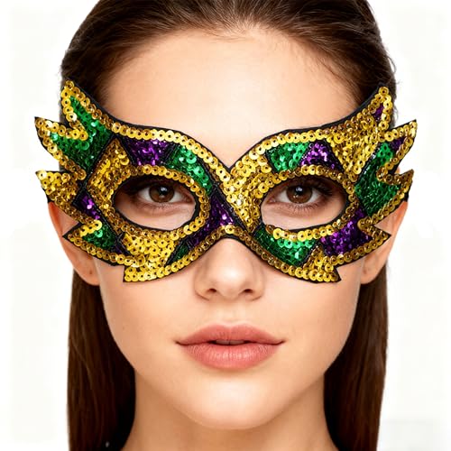 3PCS Mardi Gras Mask for Women Masquerade Venetian Carnival Mask for Party Decorations