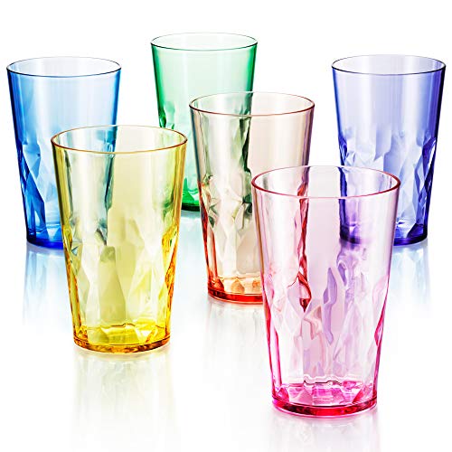 SCANDINOVIA - 19oz Unbreakable Premium Drinking Glasses Set of 6 - Super Grade Acrylic Plastic - Perfect for Gifts - Dishw...