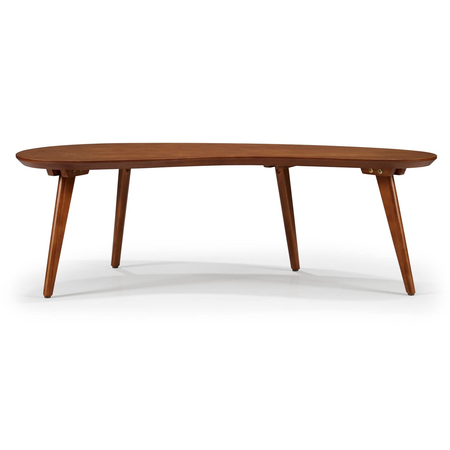 Mid Century Modern Abstract Shaped Coffee Table/Solid Wood/Castanho Finish