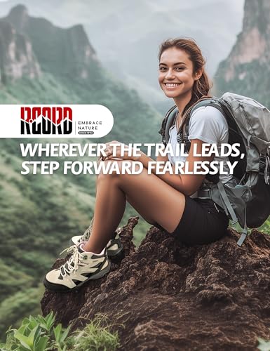R CORD Hiking Boots Women Waterproof Womens Hiking Boots Ankle Support Hiking Boots for Women Durable Hiking Boot for Outd...
