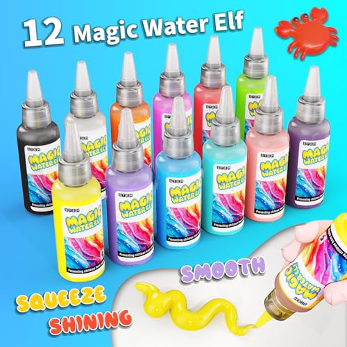 Magic Water Toy Elf Kit, Water Fairy Water Gel Kit with 12 Magic Gels, 12 Shape Molds, Fun Summer Toys Gifts Kids Birthday...