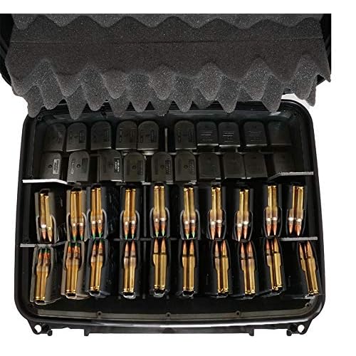 Case Club 20 AR-15 (5.56/.223) Magazines & 20 Pistol Magazines Waterproof Storage Case