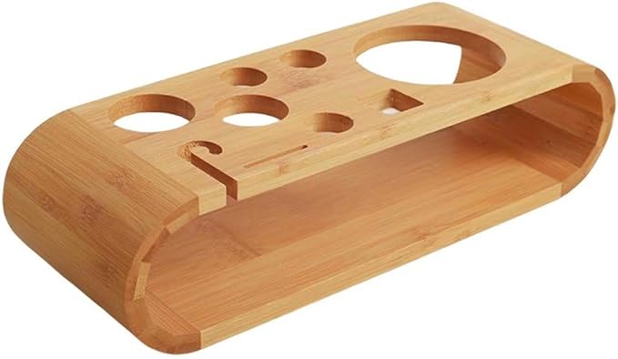 Fjlitx Bartender Kit Stand,Cocktail Shaker Set Wooden Stand Multipurpose Bartending Tool Holder Wood Bartending Tool Stora...