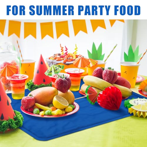Reallnaive 2 Pcs Reusable Freezable Ice Mat for Buffet Table Chilled Serving Tray Party 19.69 x 15.75 Inches Charcuterie C...