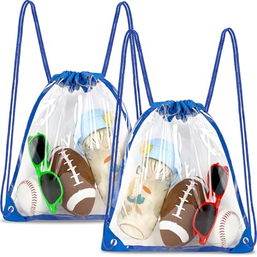RunaFun Clear Drawstring Bags for Stadium Events, 12×12 Small Clear Backpack，Concerts, Work, Festivals and Sporting Events...