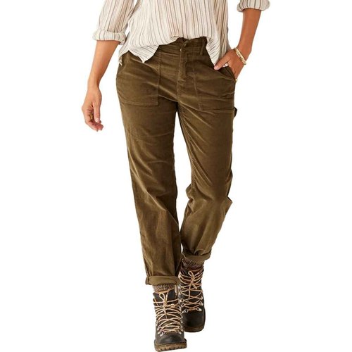 Carve Designs Corey Butter Pant - High Rise Straight Leg Jeans for Women, Organic Cotton Utility Denim with Flap Pockets & Relaxed Fit - Fir 2