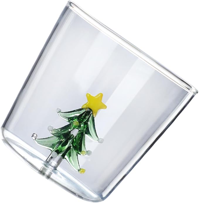 SHOWERORO Snowman Glass Transparent Beverage Cup Adorable Party Drinkware for Bar Supplies Beer and Water Unique Design fo...