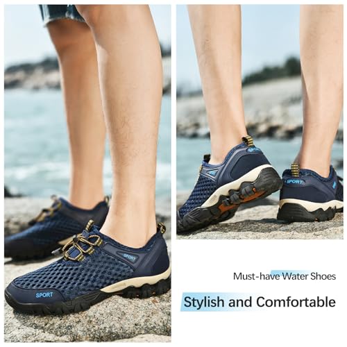 TRAILBLITZ Water Shoes Men Quick Drying Outdoor Hiking Barefoot Boat Footwear Aqua Shoes for Water Sport Waders Diving Hik...