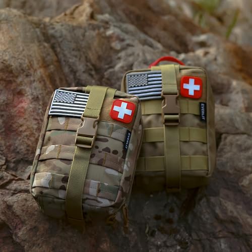 EVERLIT Emergency Trauma Kit, CAT GEN-7 Tourniquet 36" Splint, Military Combat Tactical IFAK for Critical Wounds First Ai...