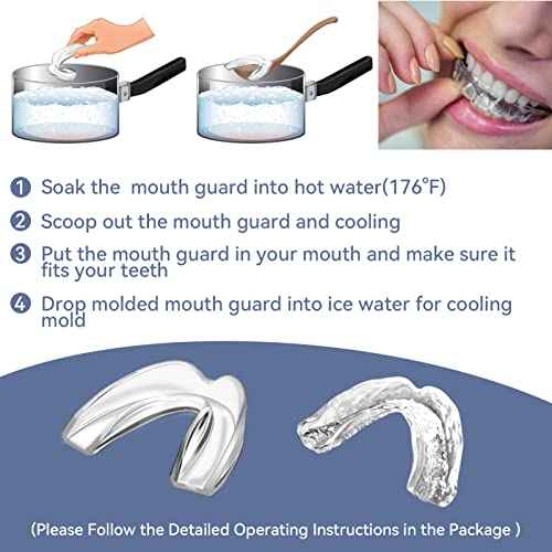 Women Mouth Guard for Teeth Grinding, Pack of 8 Moldable Mouth Guards for Clenching Teeth, Comfortable Night Guard for Teenagers Sport Athletic, Whitening Tray