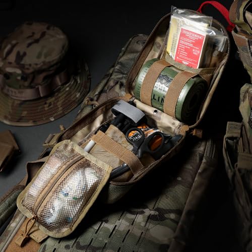 EVERLIT Emergency Trauma Kit, CAT GEN-7 Tourniquet 36" Splint, Military Combat Tactical IFAK for Critical Wounds First Ai...