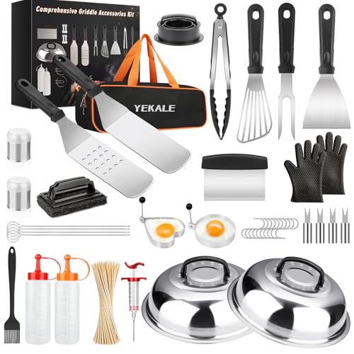 Griddle Accessories Kit, 140 Pcs Griddle Grill Tools Set for Blackstone and Camp Chef, Professional Grill BBQ Spatula Set ...