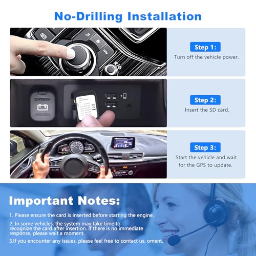 RVgolf Navigation Car GPS SD Card Compatible with 2021-2023 Mazda 3 / CX5 / CX9 / CX30, 2022-2023 MX30 / CX50 GPS Map Card...