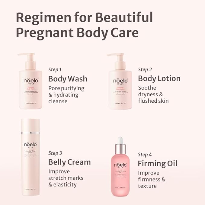 Pregnancy-Safe Toning Belly Firming Oil for Pregnancy & Postpartum Skin Tightening - K-Beauty Non-Greasy Formula with Dermavital Complex - Clean & Vegan - 1.69 fl oz