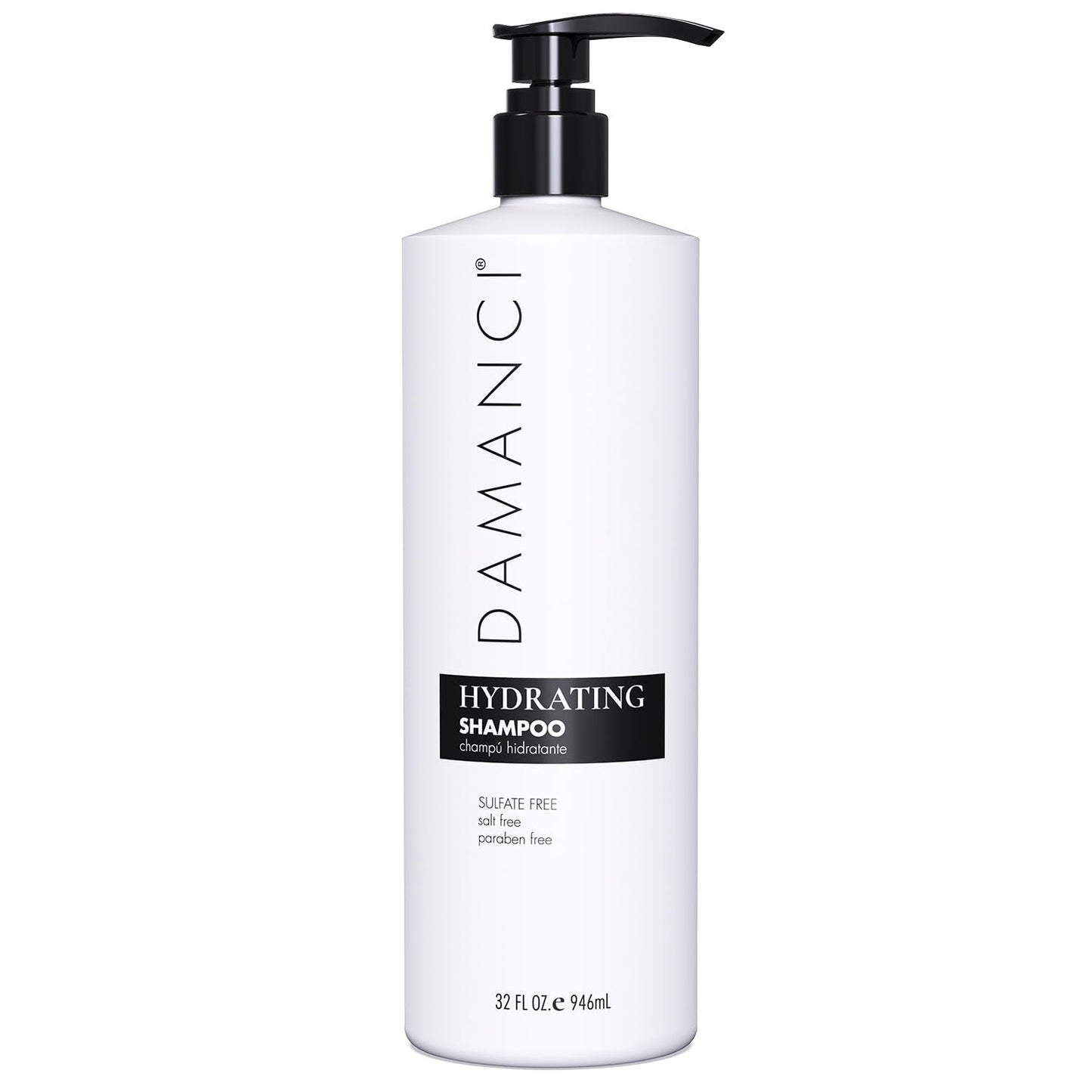 DAMANCI Hydrating Salt Free Shampoo, Sulfate and Paraben Free, Keratin Shampoo Restore Hair and Remove Frizz, with Collagen, Oli