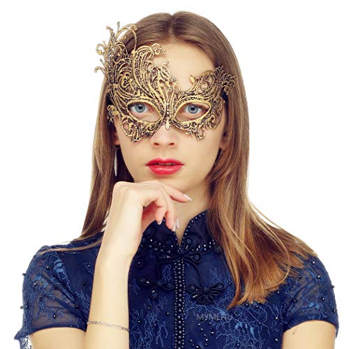 MYMENU Masquerade Mask for Women Venetian Lace Eye Mask For Party Prom Ball Costume Mardi Gras