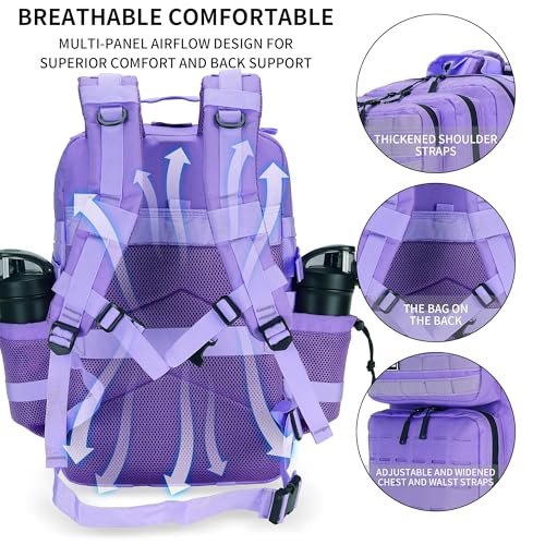 Military Tactical Backpack 45L/25L 3 Day Assault Pack Molle Daypack Hiking Backpack for Men and Women