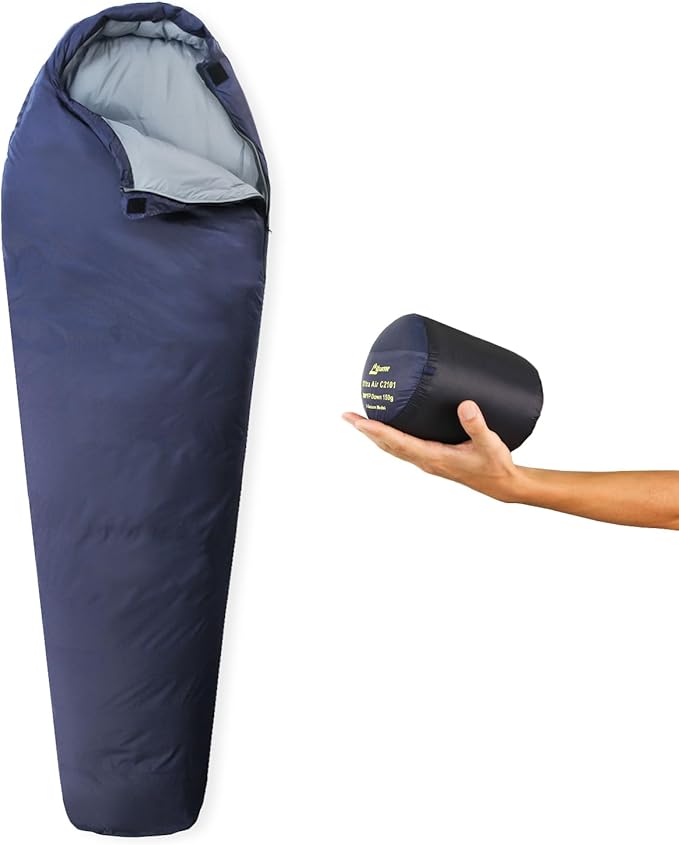 Litume Ultra Compact Down 3 Season Mummy Sleeping Bag, 700 Fill Power Sleep Sack for 3 Season, Ultra Lightweight, Compact ...