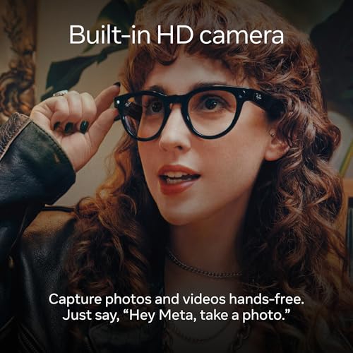 Ray-Ban Meta (Gen 1), Wayfarer, Large Shiny Black | Smart AI Glasses for Men, Women — 12 MP Camera, Open-Ear Speakers for ...