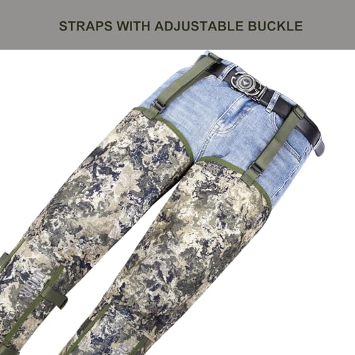 UIIHUNT Snake Chaps Snake Guards: Durable Snake Gaiters Protection Chap, Hunting Gear with Full Protection for Legs