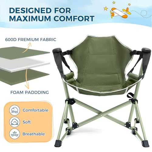 Chloraeon Kids Hammock Chair,Adjustable Kids Camping Chair,Folding Chair with Stand,Portable Hammock Chair for Camping, Tr...