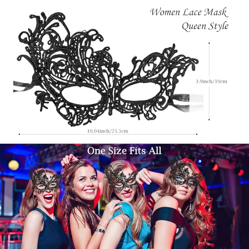 Exlinonline Lace Masquerade Mask Elastic,Fit for Adult,Soft Gentle Material,Specially For Costume,Thememed Party