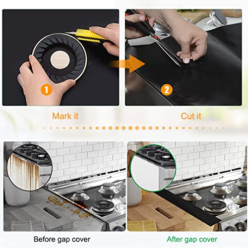 Stove Cover Gas Stove Top Burner Covers Protectors for Samsung Gas Range Stove Mat Protector Reusable,Oven Liners Mat,Non-...