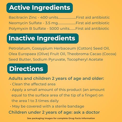 Neosporin Original First Aid Triple Antibiotic Ointment, Bacitracin Zinc & Neomycin Sulfate Infection Protection, Wound Ca...