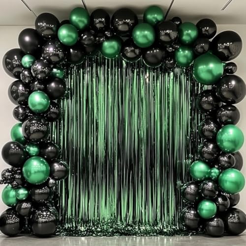 CVPARTYON Black Balloons 125 Pcs Different Sizes Pack of 18 12 10 5 Latex Balloons for Birthday Party Black Balloon Arch K...
